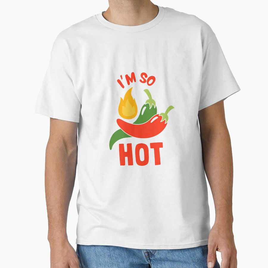 I'm So Hot Chili Pepper Pun — Funny Bold Spicy Food Art Illustration by HBDStudio