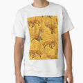 Foxes and buttercups on orange by Katerina Mitkova Kirilova