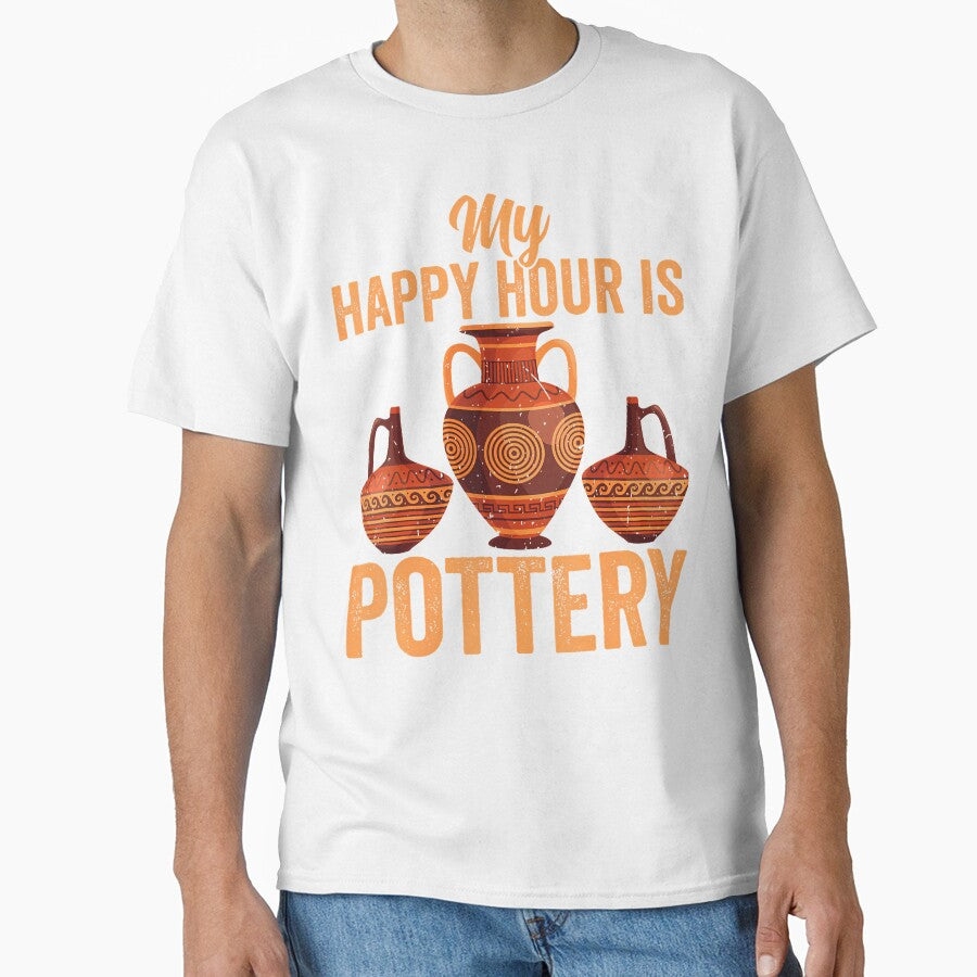 Clay Pottery My Happy Hour Is Pottery Ceramics Artist by SarahLorri