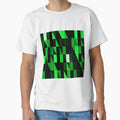 Lime Green Matrix Glitch Art Geometric Abstract by Tiffany Munro