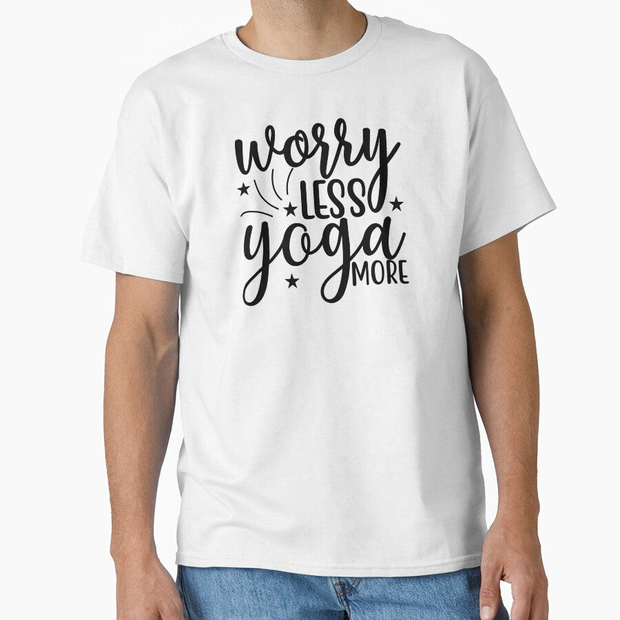 Yoga Saying Worry Less Yoga More Motivational Quote by SoccaTamam