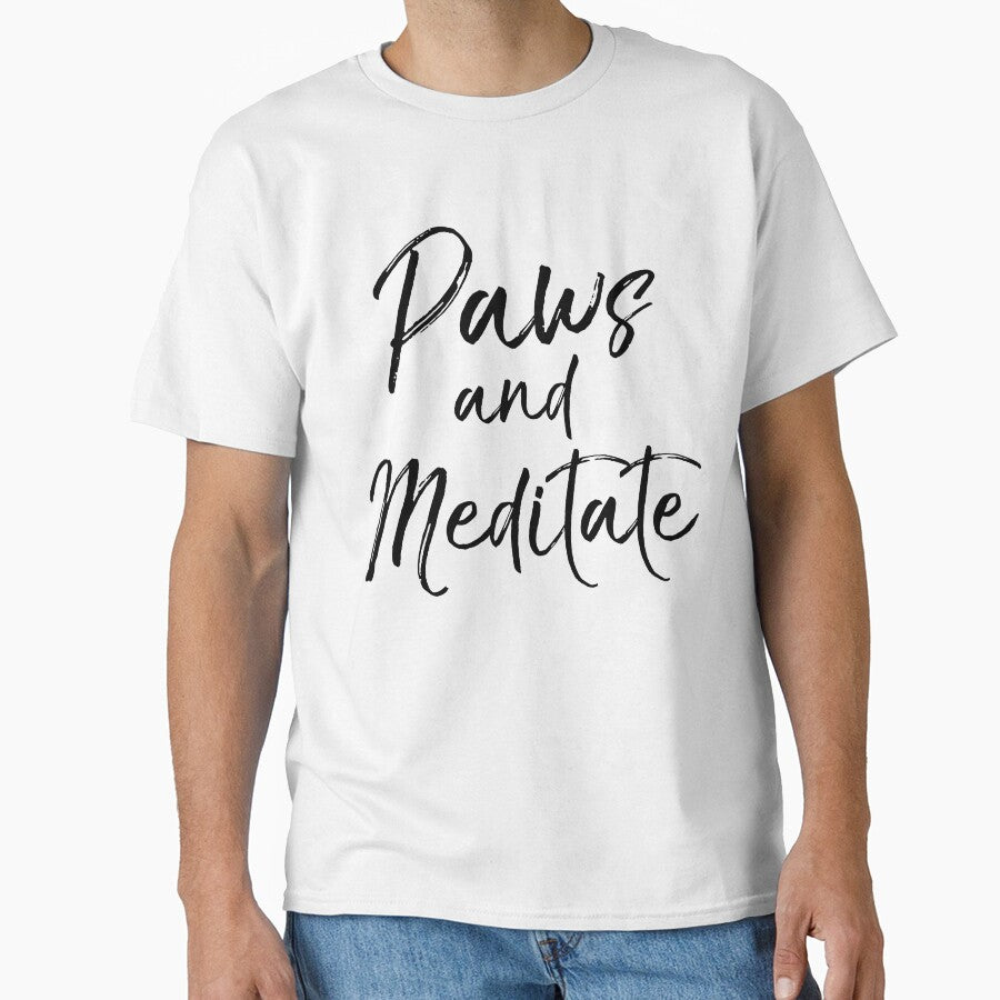 Paws and Meditate Dog Pun Cute Yoga Quote by TNDesignStudio