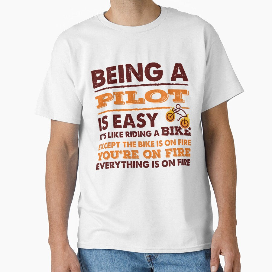 Being A Pilot Is Easy - Funny Pilot Quote Gift Idea For Men and Womens by Mmmm3344