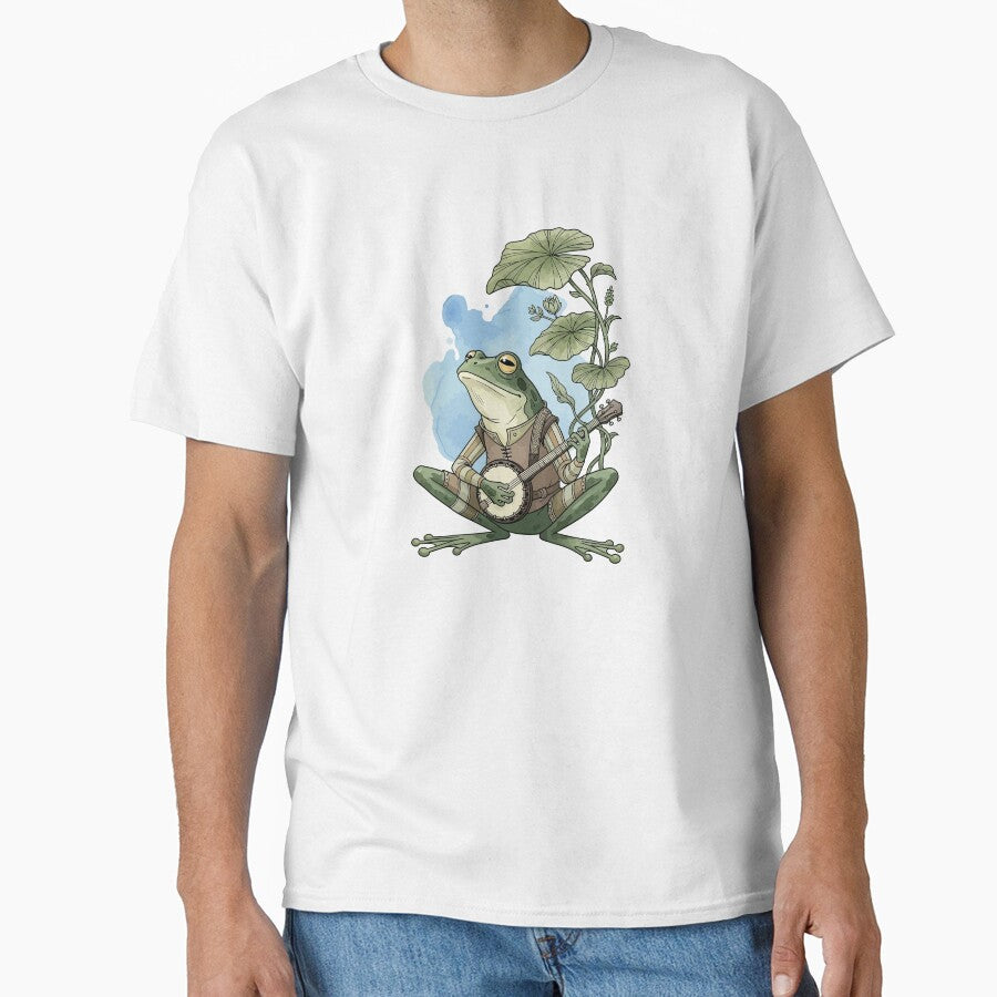 Cute Frog Playing Banjo Aesthetic by StudioJohan