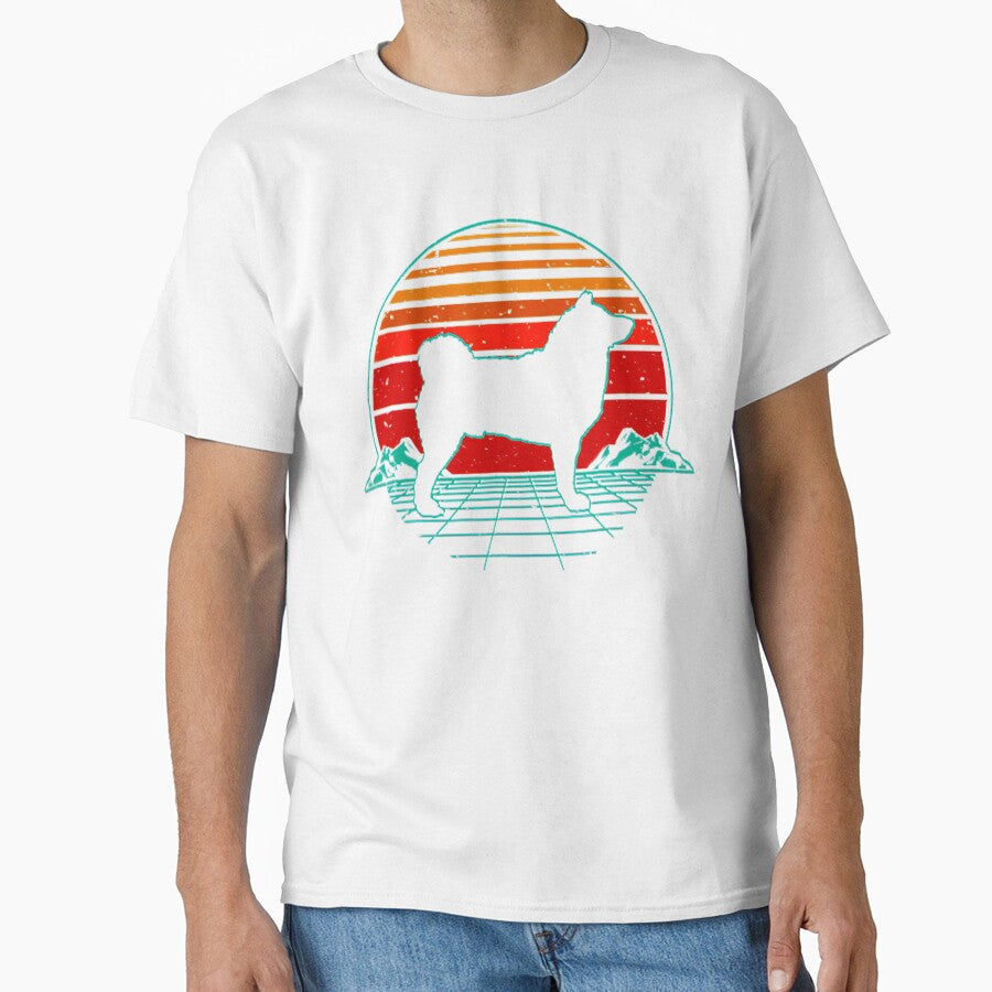 Akita Dog Puppy Retro Vintage Sunset Gift Love by BegayStore