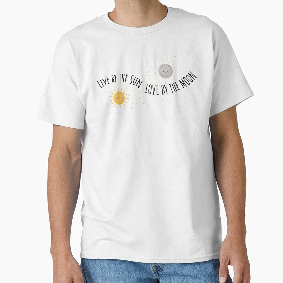 Live by the Sun, Love by the Moon Cute Sun & Moon Quote by Sketchbook Studio by Aqsaa