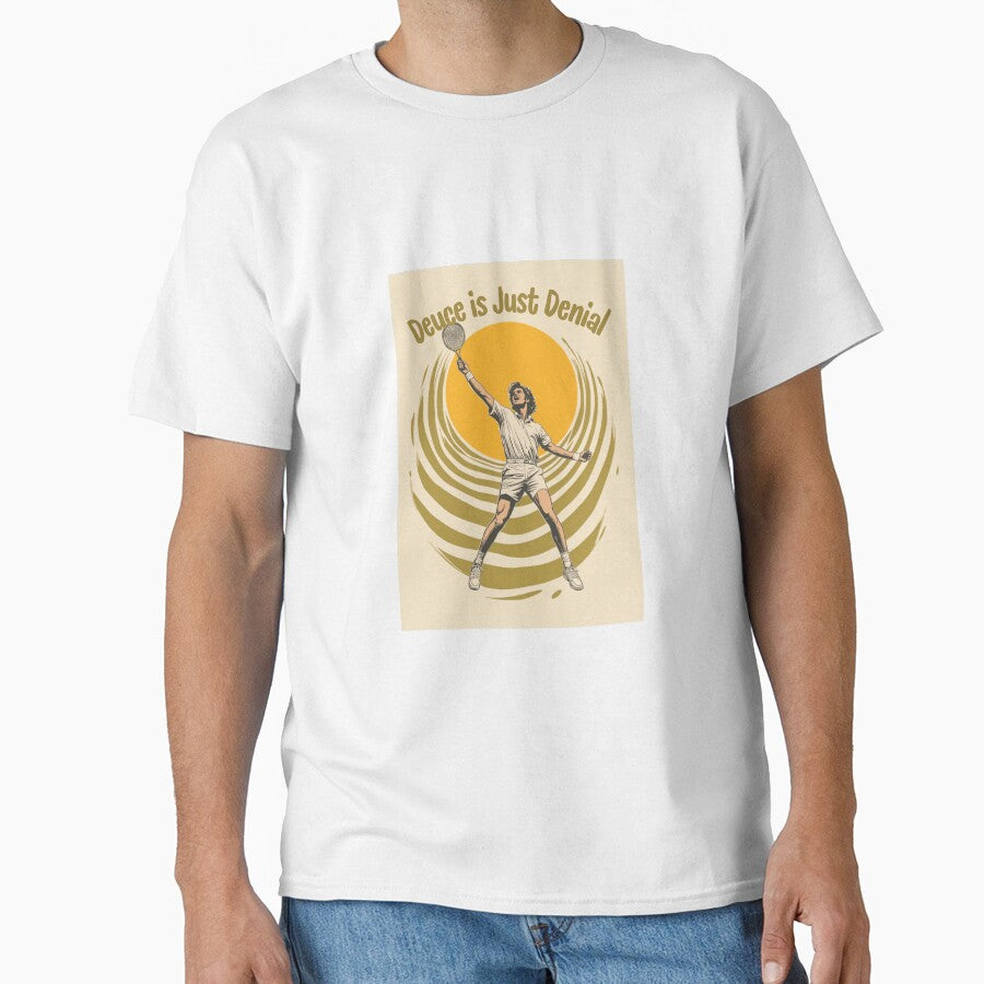 Deuce Is Just Denial Funny Retro 70s Tennis Design by jojodebondy