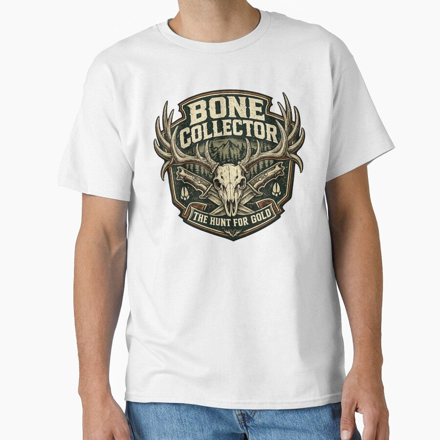 Bone Collector – Vintage Deer Skull Hunting Badge Wilderness Design by SaDesign99