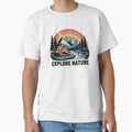 Explore Nature Camping Design | Mountain Tent Adventure Art | Outdoor Travel Retro Illustration by kengshutters
