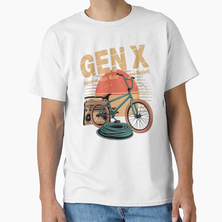 Vintage Backyard Vibes: BMX, Boomboxes, and Garden Hoses by TeeGrit