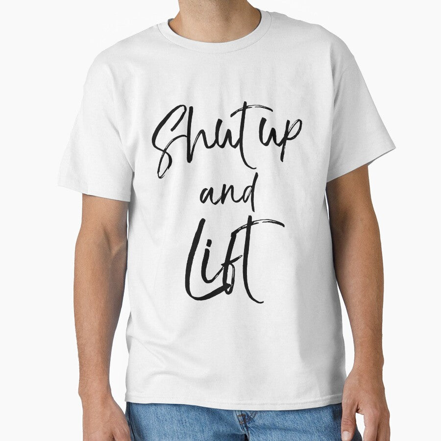 Shut up and Lift Funny Workout Quote by TNDesignStudio
