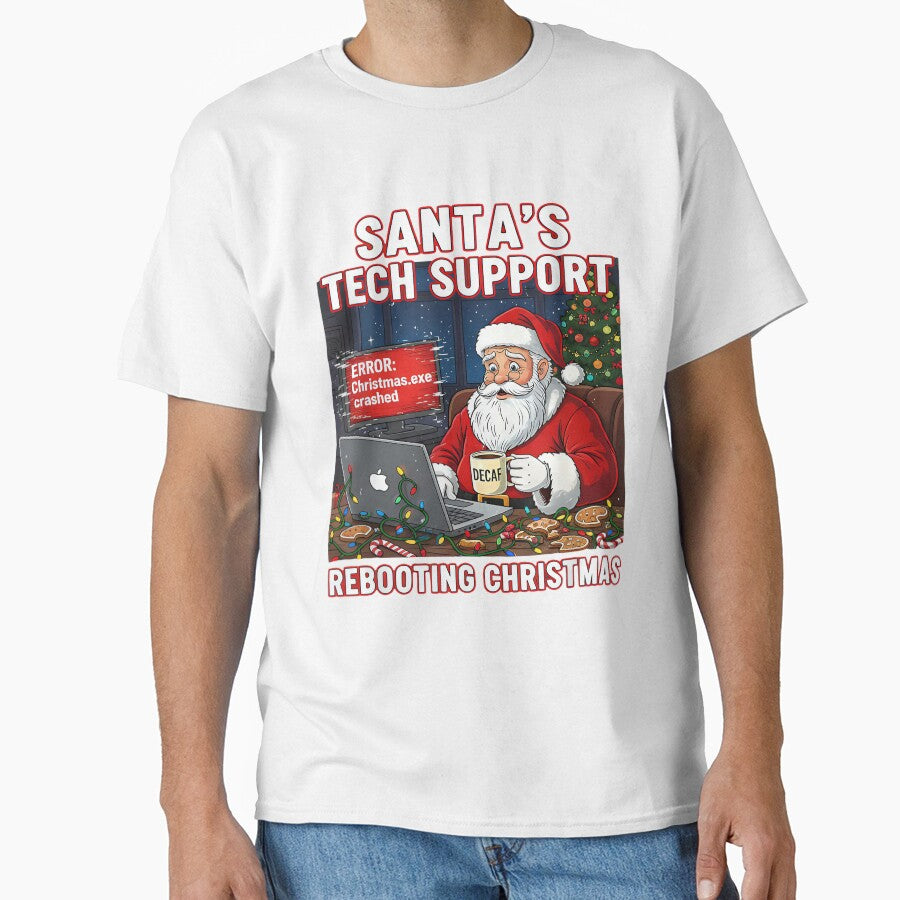 Santa's Tech Support Rebooting Christmas Funny by darkanimal