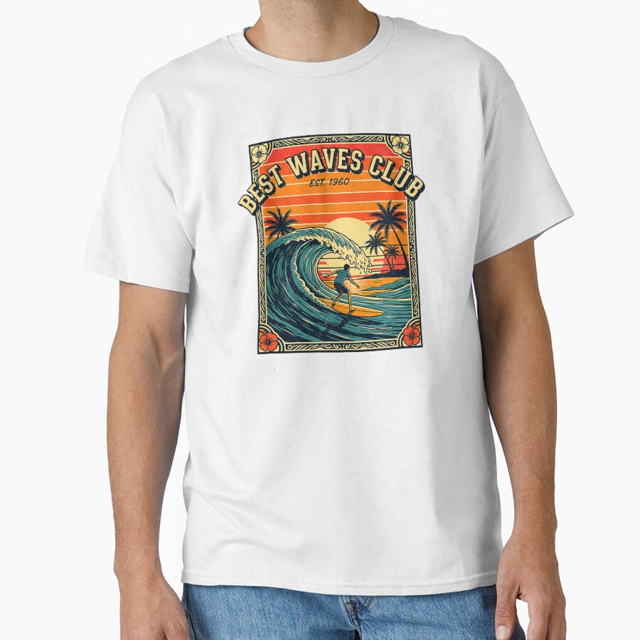 Vintage Surf Style. BEST WAVES CLUB. by Giulivo Store Graphic
