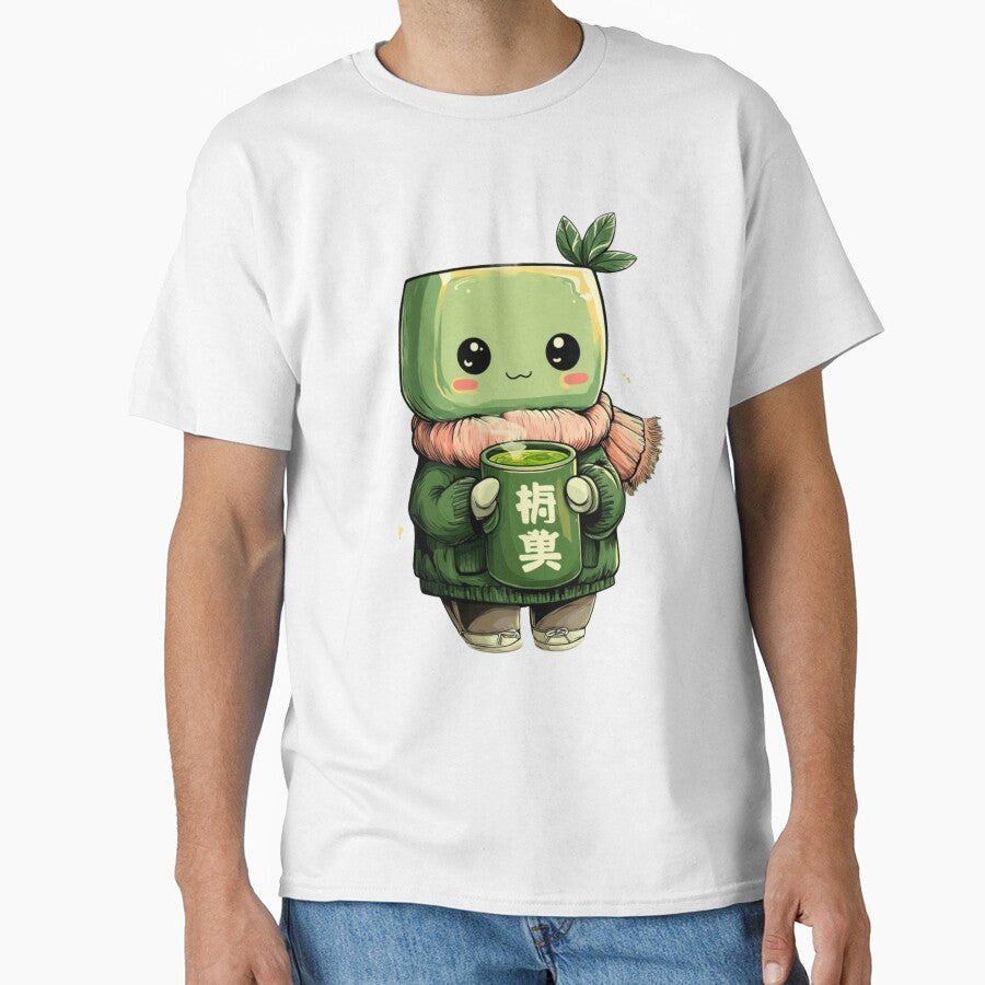 Cute Matcha Green Tea Character – Kawaii Tea Lover Illustration by Inkora-Art