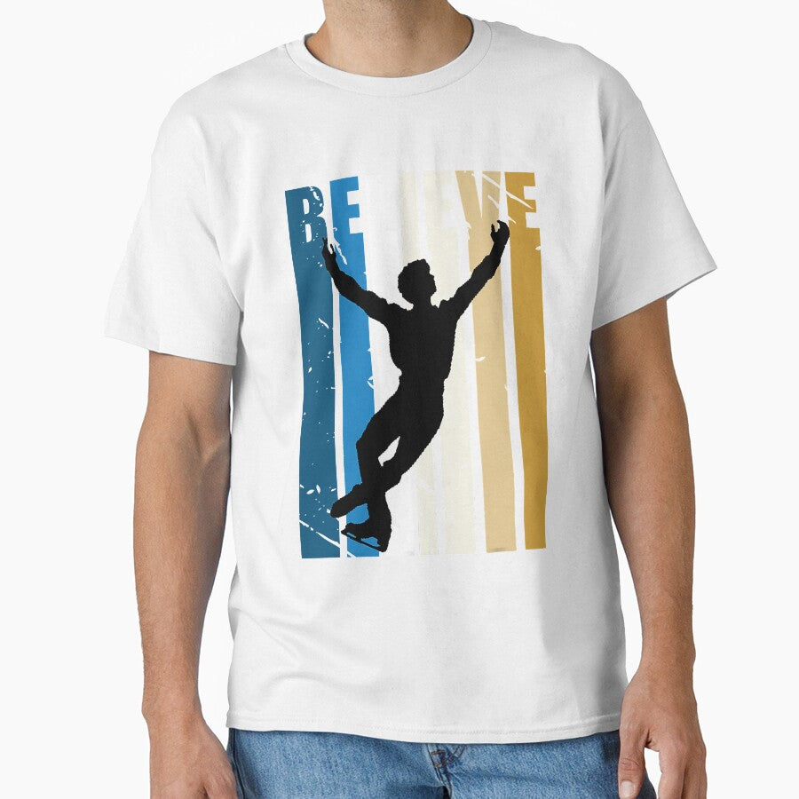 Mens Ice Skating Figure Skater Retro Distressed Vintage Cool by RickMcKinney82
