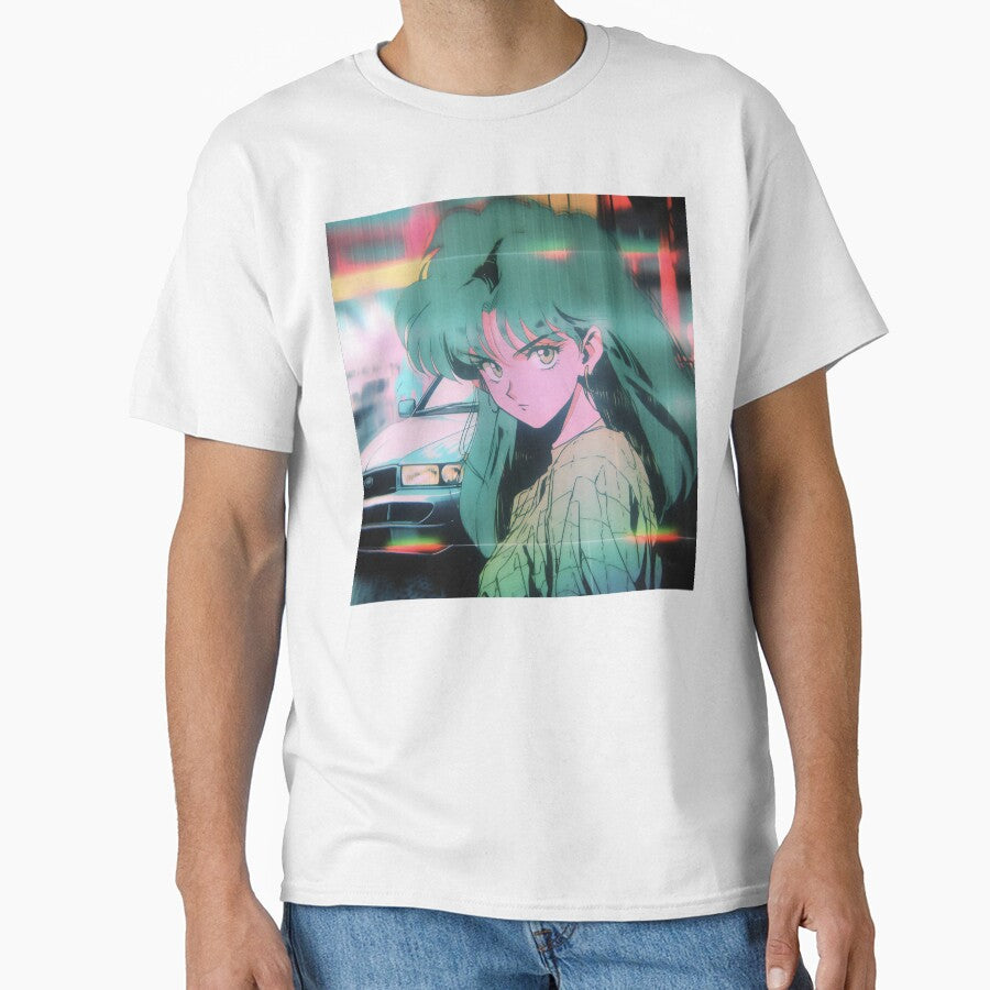 80s Anime Retro Girl Car Japanese Aesthetic City Pop by glasseskyodai