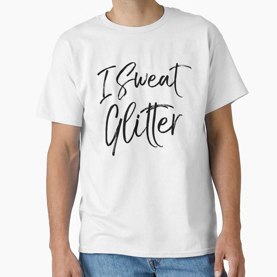 I Sweat Glitter Funny Workout Quote by TNDesignStudio
