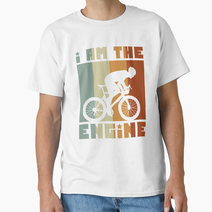 I Am The Engine Cool Cycling Bicycle Riding Retro Slogan by sillyquestions