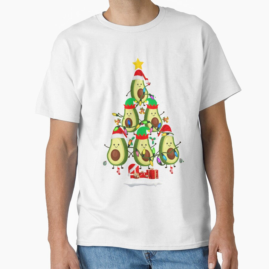 Avocado Christmas Tree Funny Santa ELF Avocado Lover Gifts by SextonHunter