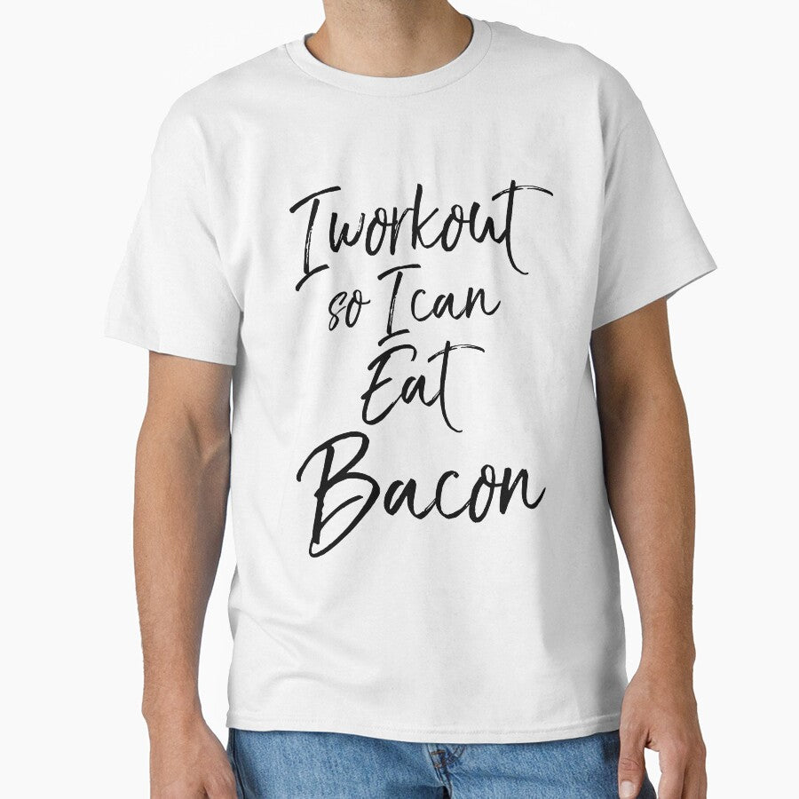 I Workout So I Can Eat Bacon Funny Workout Quote by TNDesignStudio