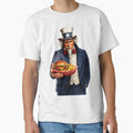 Funny Burger Lover Uncle Sam Patriotic BBQ Fast Food Humor Design by TheTrendsDesk