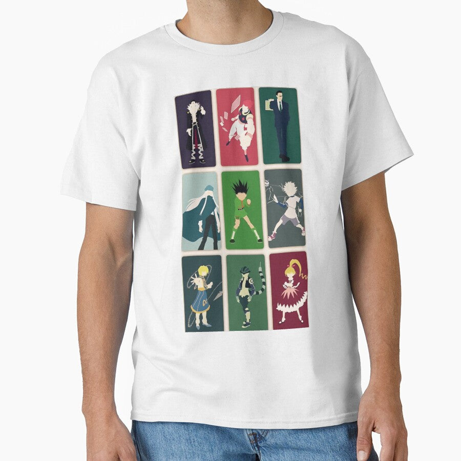 Minimalist Hunter Characters – Clean Anime Poster Design by PosterFuel