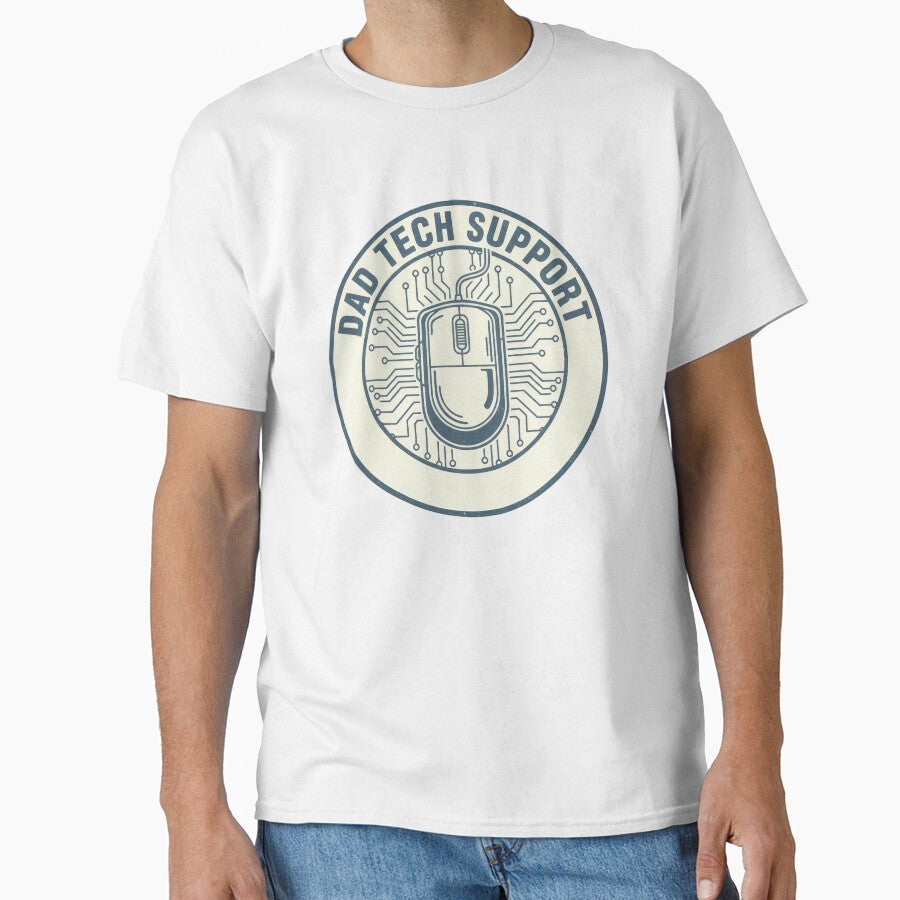 Dad Tech Support Retro Badge Design by Teeny Quities