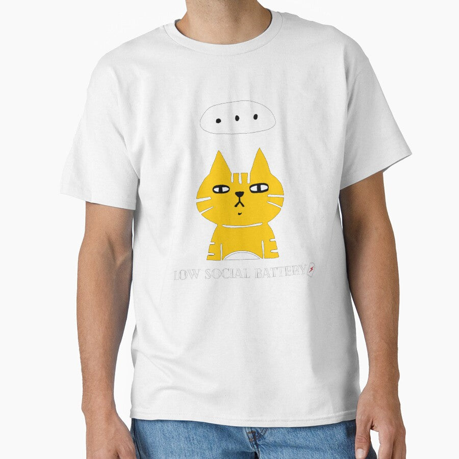 Low Social Battery Cat T-shirt by BsDrip