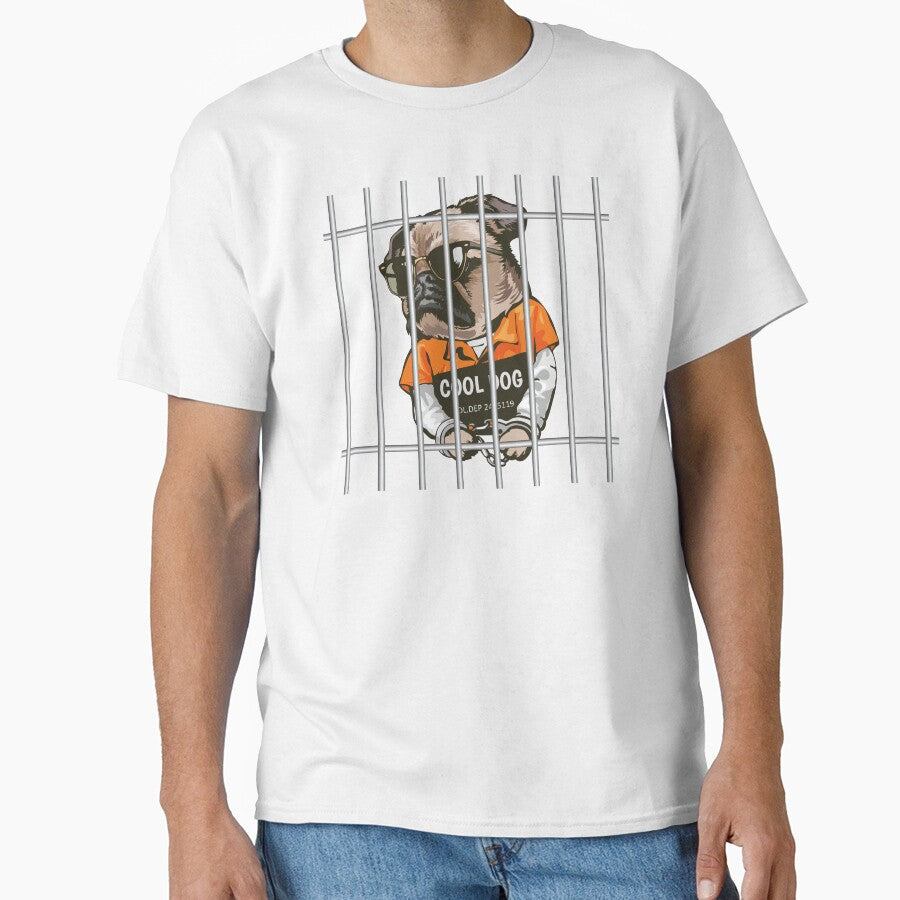 Cool Dog in Jail Dog Life Doggy In Sunglasses Funny by kubix81