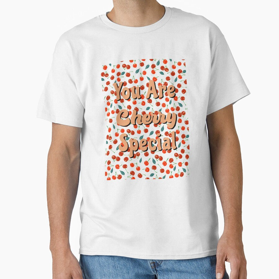 Cherry Cherries You Are Cherry Special Quote Illustration Summer Fruit Pattern by mythandframe