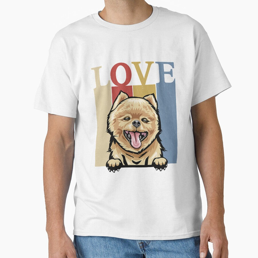 I Love My Pomeranian Vintage Retro Dog Mom Dad Pet Lover by JeffreyShultz