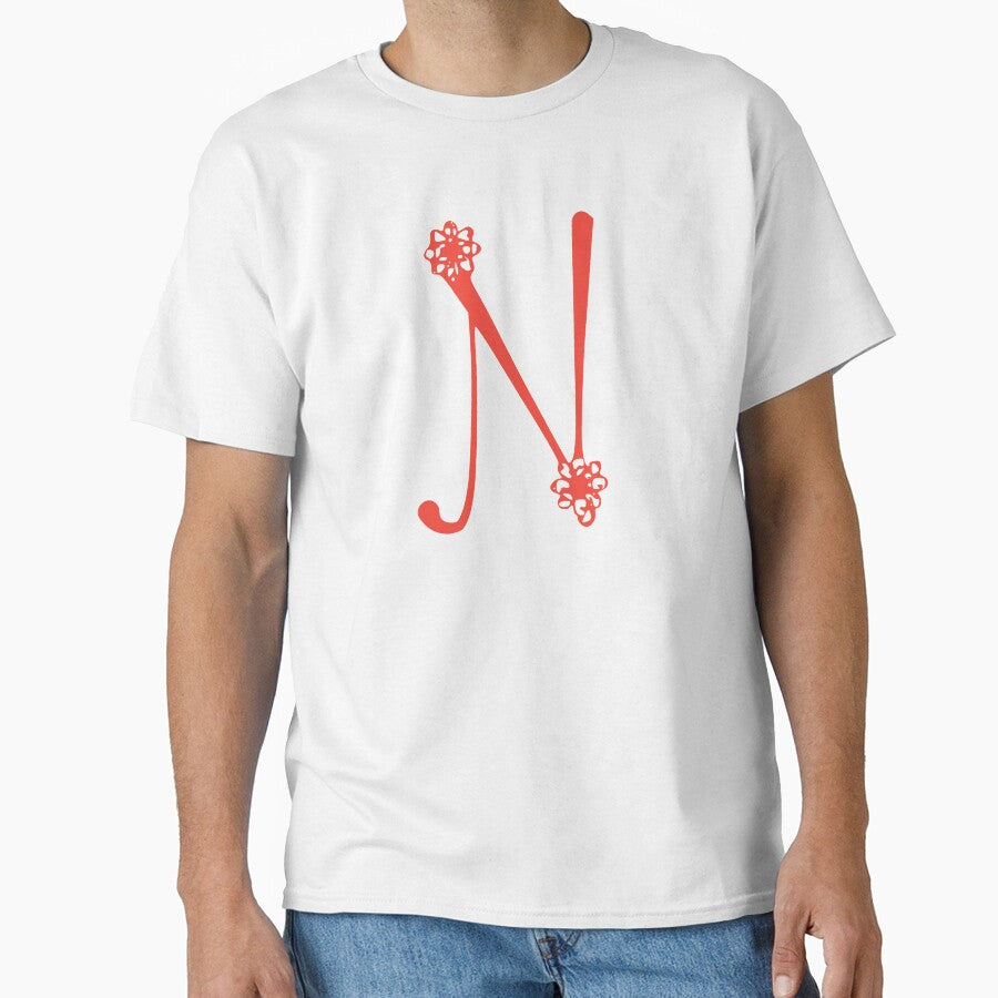 Floral Initial monogram N by Creative-draw