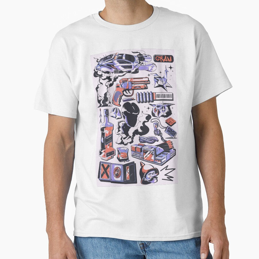 Retro Futuristic Cyberpunk Tech Design by Gram-exe