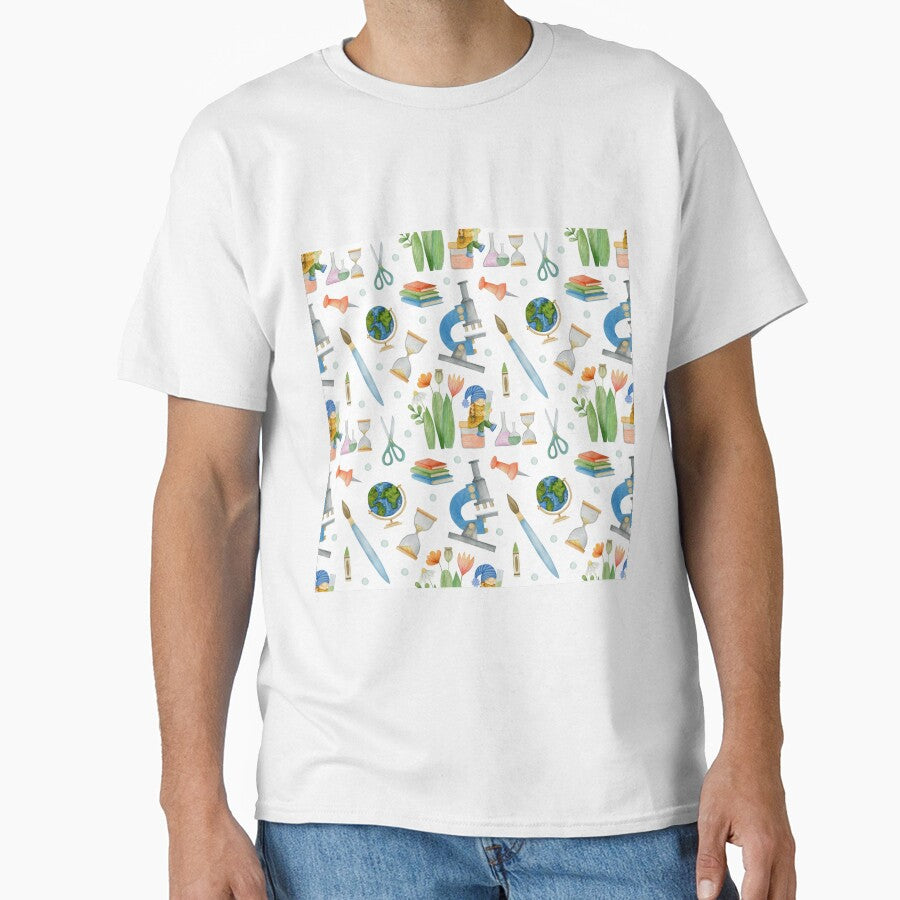 Teacher Seamless Pattern watercolor by Vanthuandesign