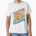 Retro Teacher Daisy Colorful Pre School Elementary School Teacher by Countrysmart
