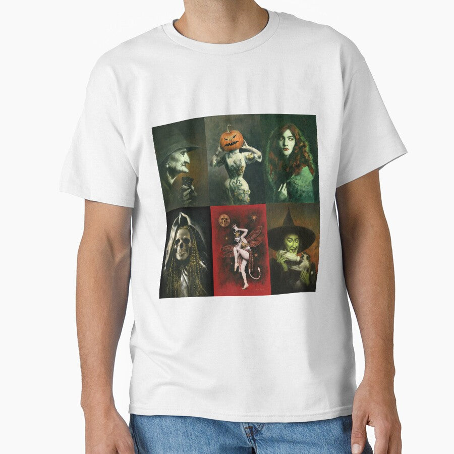 Halloween Characters Square Design by mictomart