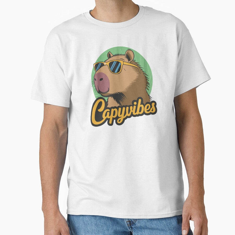 Capybara Cool Vibes–Funny Capybara with Sunglasses Retro Design by EzekRenne