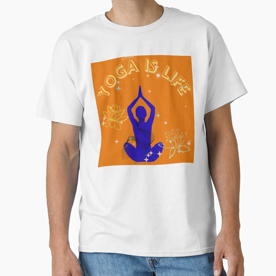 Yoga is Life - Meditation Pose Lotus Flower Zen Wellness Art by Extremeallie