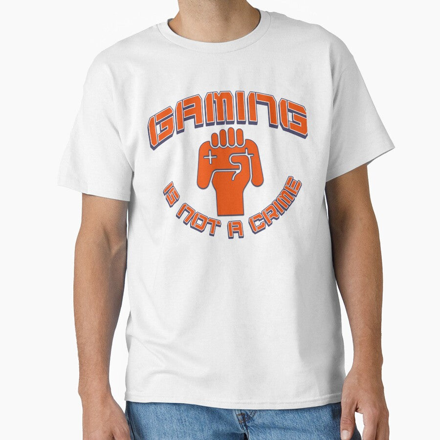 Gaming Is Not A Crime - Retro Controller Power Fist Gamer Design by Abaseen
