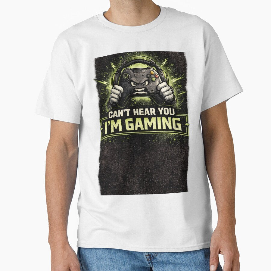 Can't Hear You, I'm Gaming – Funny Gamer Controller Design by MarketWolf