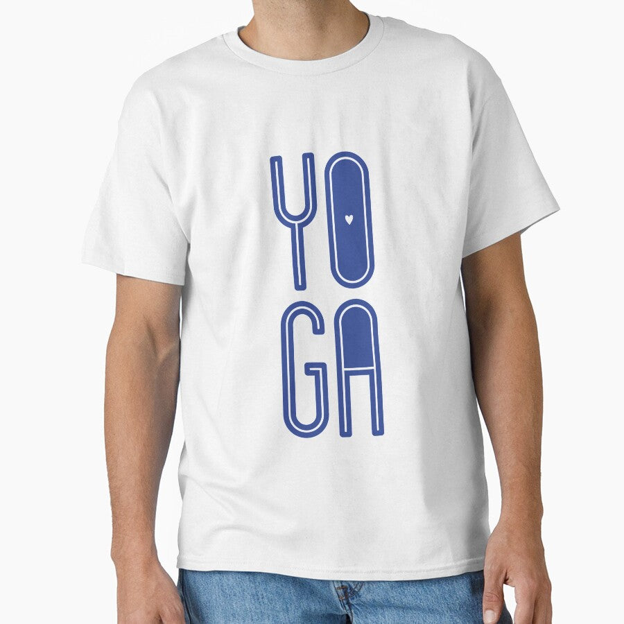 YOGA - Blue on White by MILESTYLES