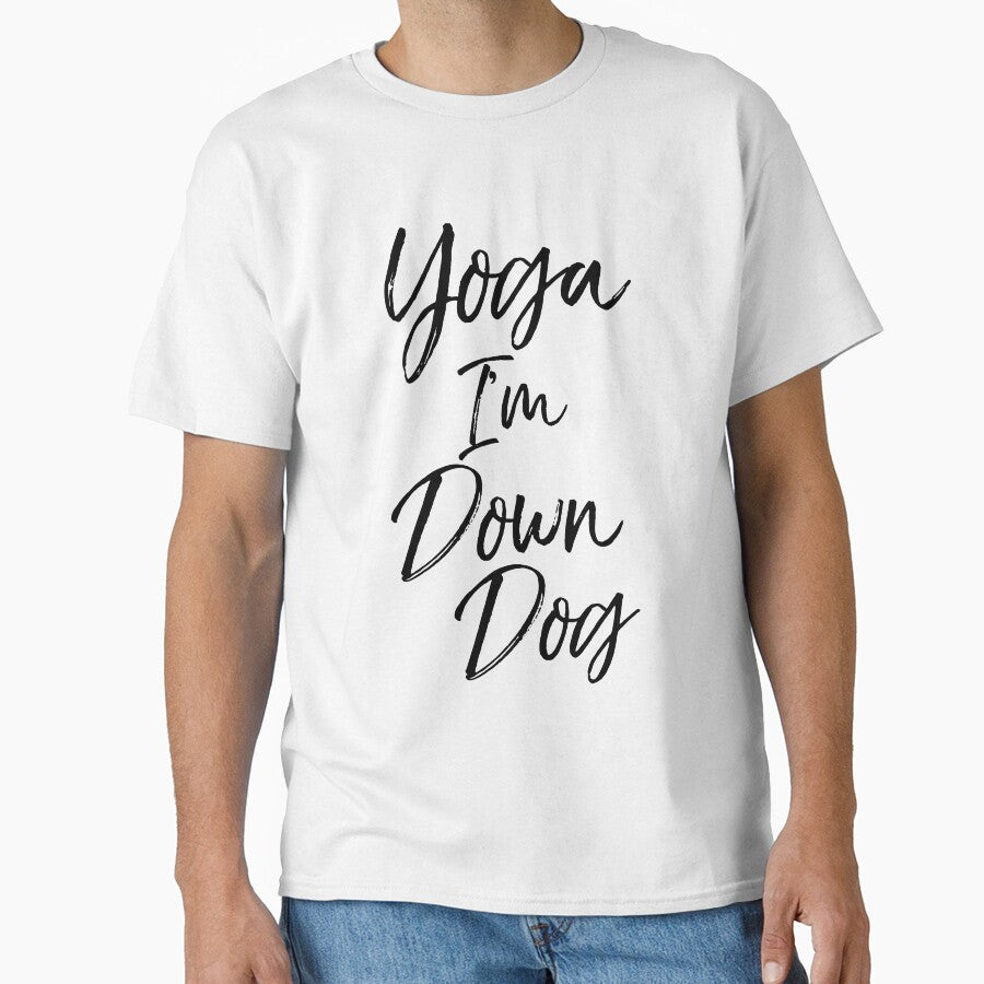 Funny Yoga I'm Down Dog Cute Yoga Quote by TNDesignStudio