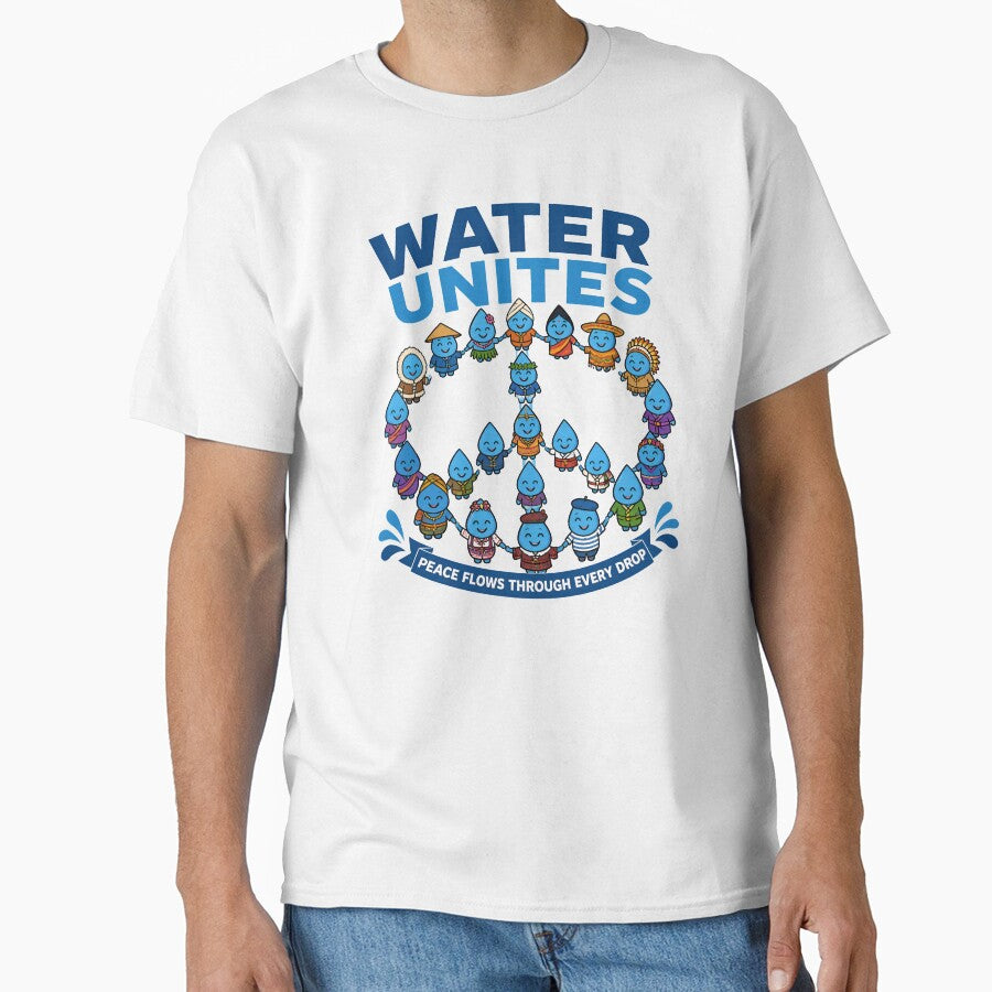Water Unites Global Peace Eco Friendly Activist Design by Nuvoro Eco Awareness