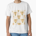 Dots in Geometric Triangle Shape – Soft Orange & Green Boho Tone by Cgraphy-space