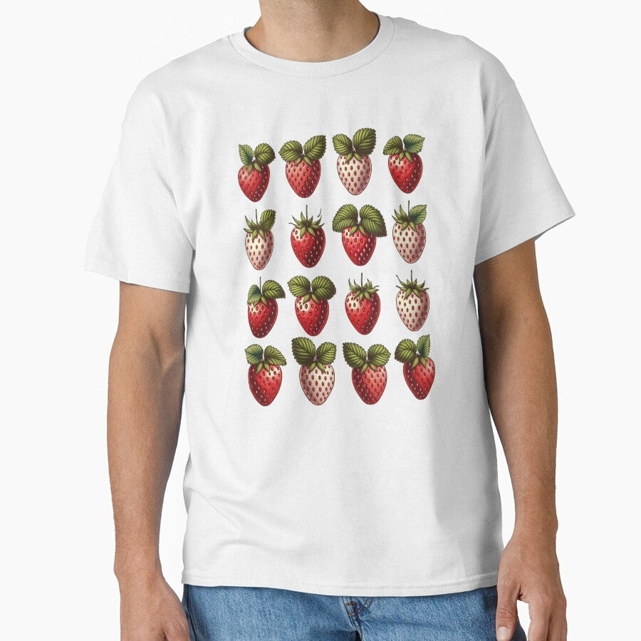 Retro Strawberry Pattern - Hand-drawn vintage design with a summer look by DI GIULIANO