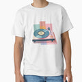 Dj Turntable in Bauhaus Style Art Pastel Colors by OzzFrequency