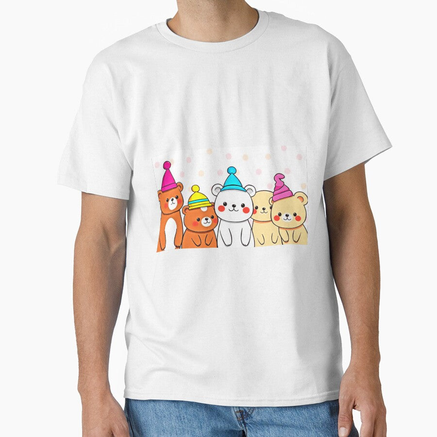 Party Bears in the Color – Retro Art Print by Earth Nature Creations