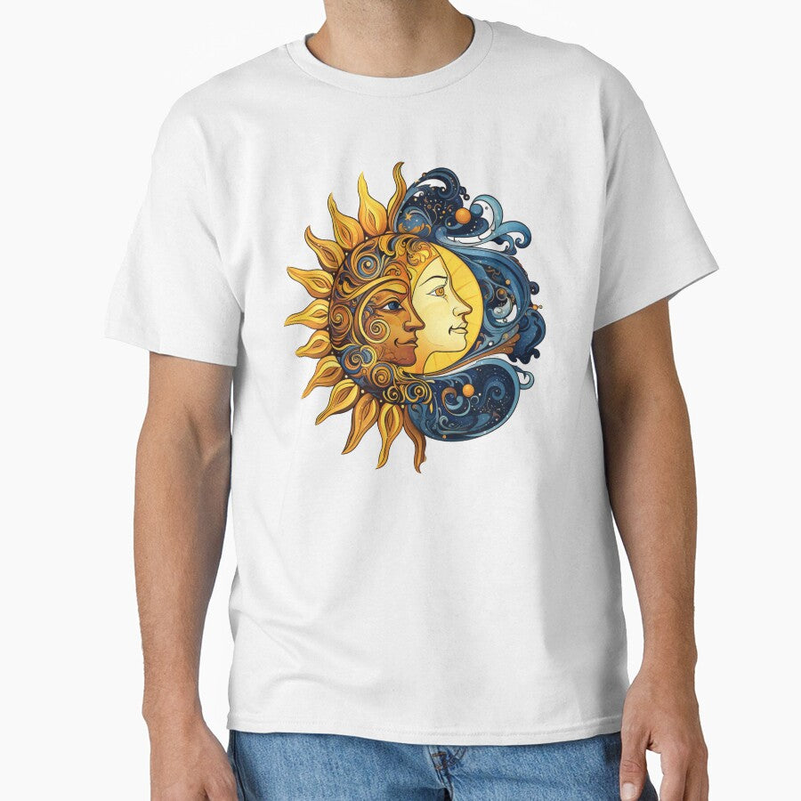 Celestial combination image of sun and moon by liana campbell
