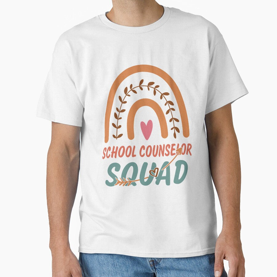 School Counselor Squad Rainbow Quote Gift Idea For Men and Womens - Funny School Counselor by Mmmm3344