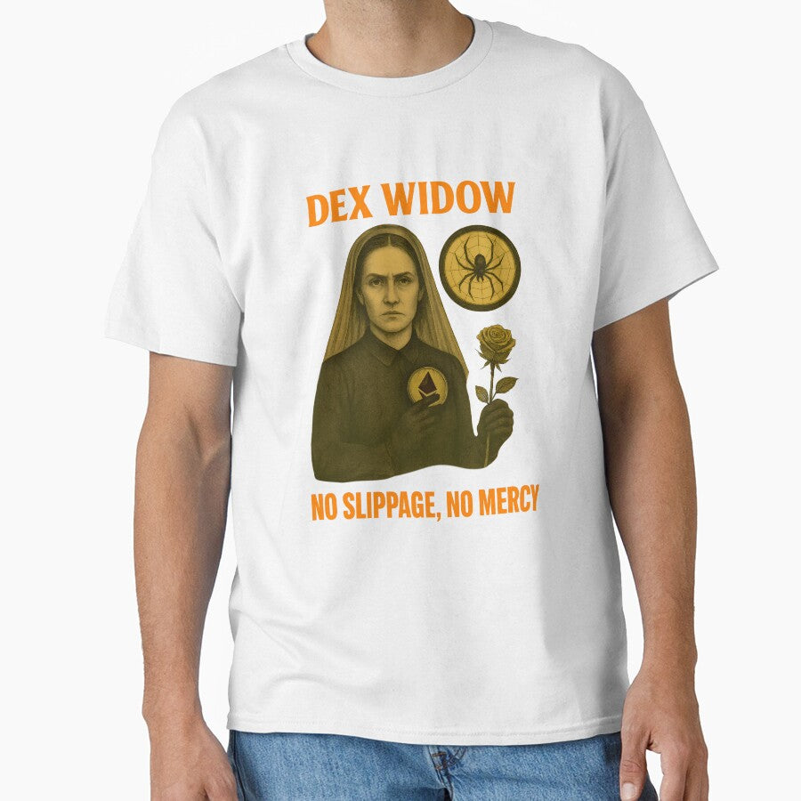 "DEX Widow – No Slippage, No Mercy" | Crypto Femme Fatale Design by BitCrop